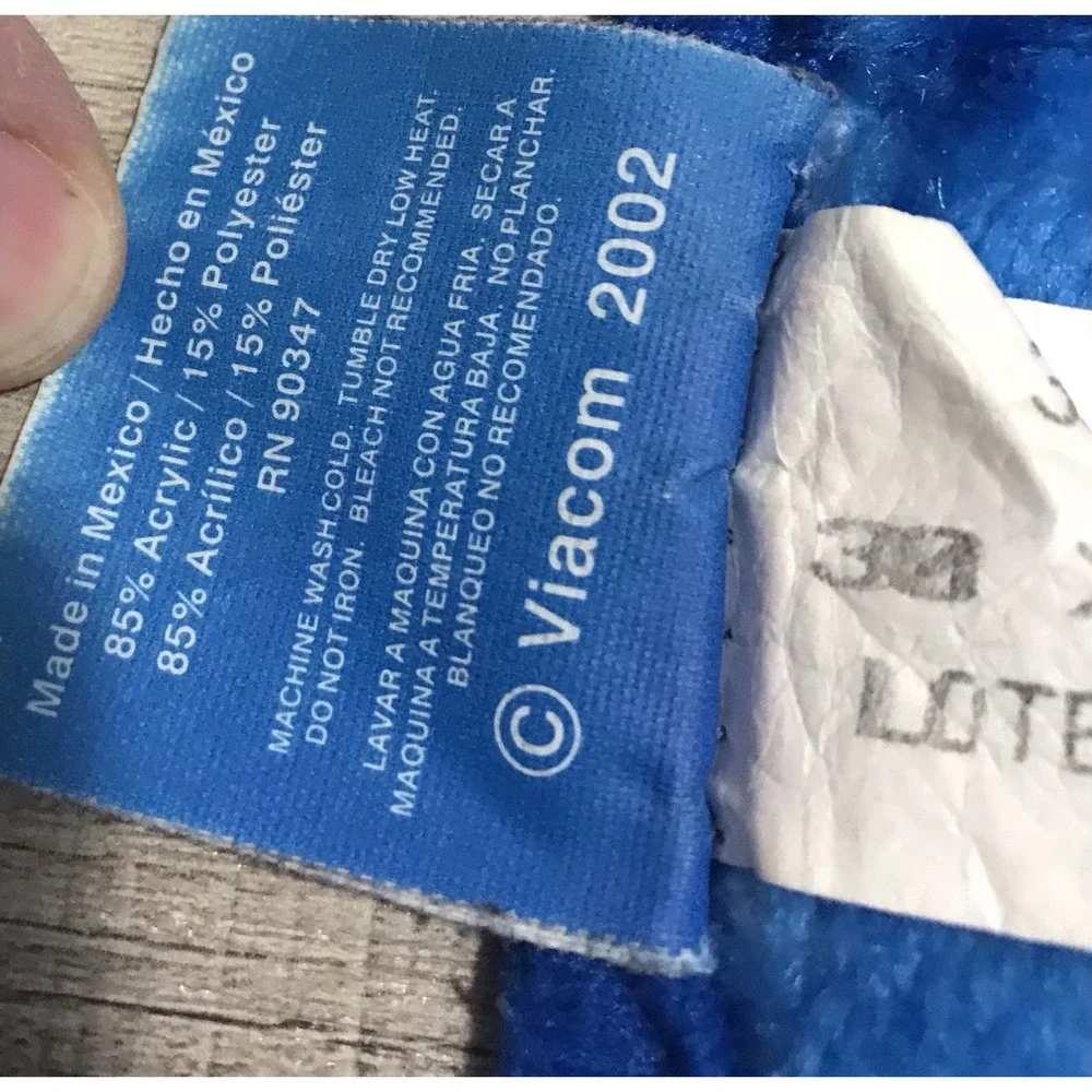 Vintage Blues Clues Backyard Bugs Baby Toddler Blanket Plush Blue 2002 Nick Jr